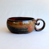 Golden rust ceramic mug