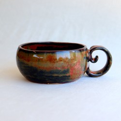 Golden rust ceramic mug