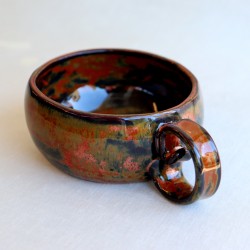 Golden rust ceramic mug