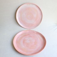 Pink mist ceramic plate