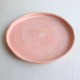 Pink mist ceramic plate