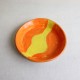 Yellow line ceramic plate