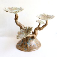 Petrified Tree sculpted candleholder