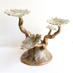 Petrified Tree sculpted candleholder
