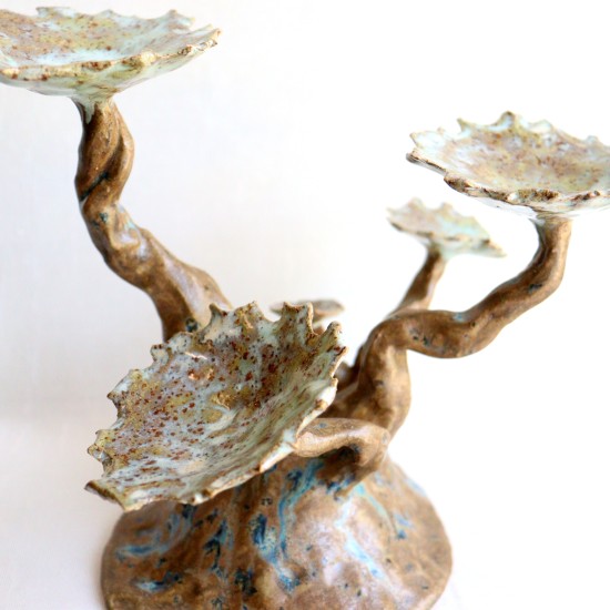 Petrified Tree sculpted candleholder