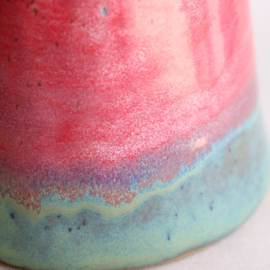 Pink candy ceramic travel mug