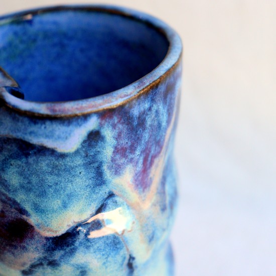 Nebula ceramic Mug with straw
