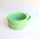 Fine line ceramic mug green