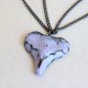 Organic Heart ceramic necklace 