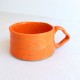 Fine line ceramic mug orange 