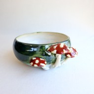 Magic Mushroom crystal ceramic bowl