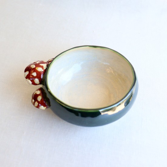 Magic Mushroom crystal ceramic bowl