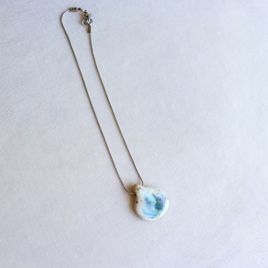 Green Pearl ceramic necklace