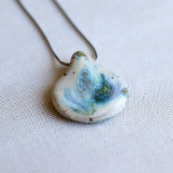 Green Pearl ceramic necklace