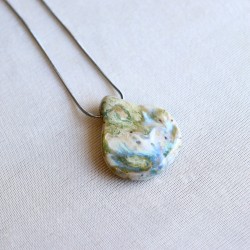 Green Pearl ceramic necklace