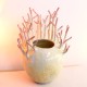 Crystalline Coral ceramic vase