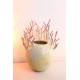 Crystalline Coral ceramic vase