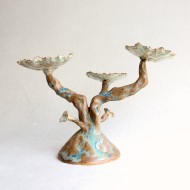 Petrified Tree sculpted candleholder
