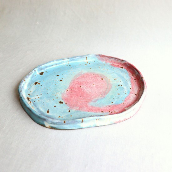 Swirling Candy ceramic plate