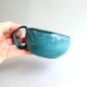 Teal ceramic mug