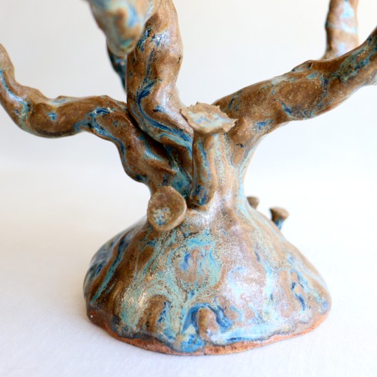 Petrified Tree sculpted candleholder