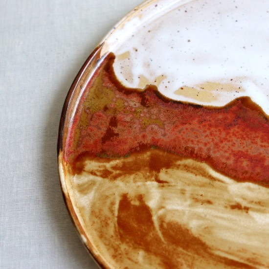 Autumn Drip ceramic plate 