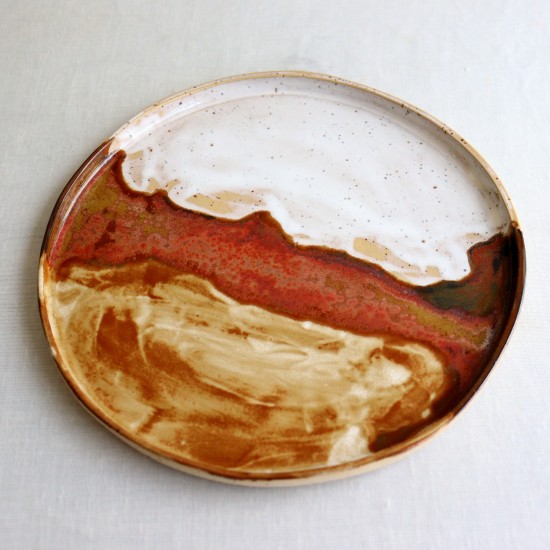 Autumn Drip ceramic plate 