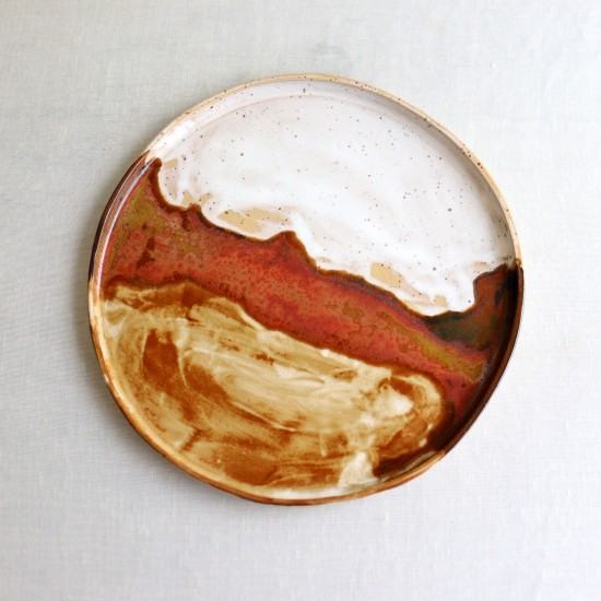 Autumn Drip ceramic plate 
