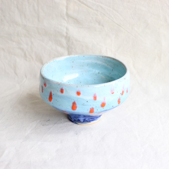 Orange Drop ceramic bowl