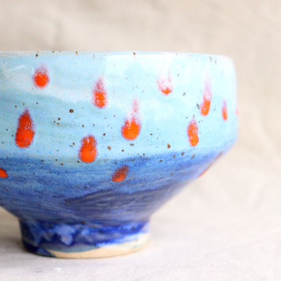 Orange Drop ceramic bowl