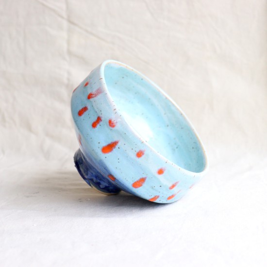 Orange Drop ceramic bowl