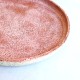 Pink water lily ceramic plate