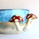 Magic Mushroom crystal ceramic bowl