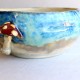 Magic Mushroom crystal ceramic bowl