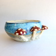 Magic Mushroom crystal ceramic bowl