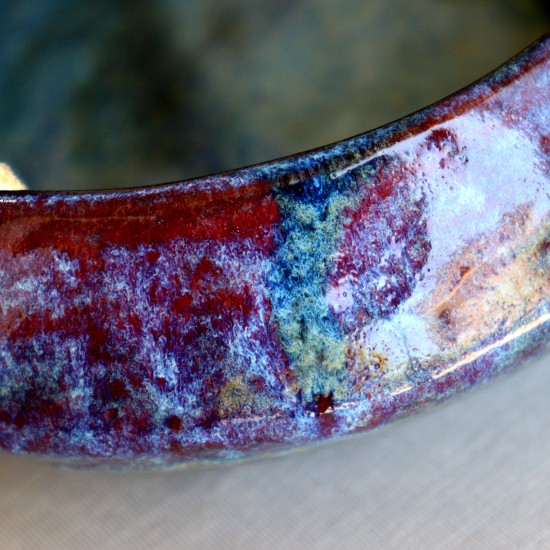 Purple Glow ceramic bowl s