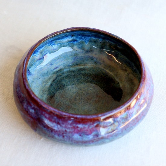Purple Glow ceramic bowl s
