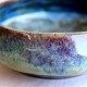 Deep green glow ceramic bowl