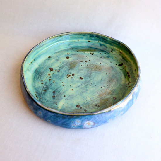 Night Moth deep ceramic platter