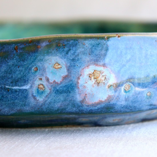 Night Moth deep ceramic platter