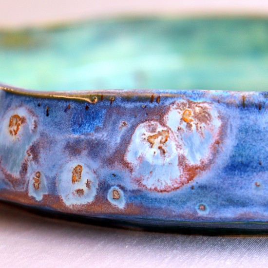 Night Moth deep ceramic platter