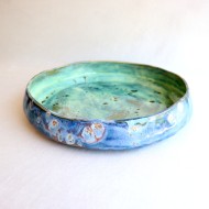Night Moth deep ceramic platter