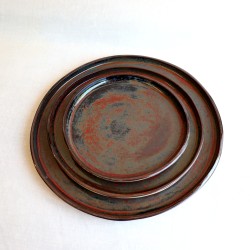 Deep Jasper ceramic plate 
