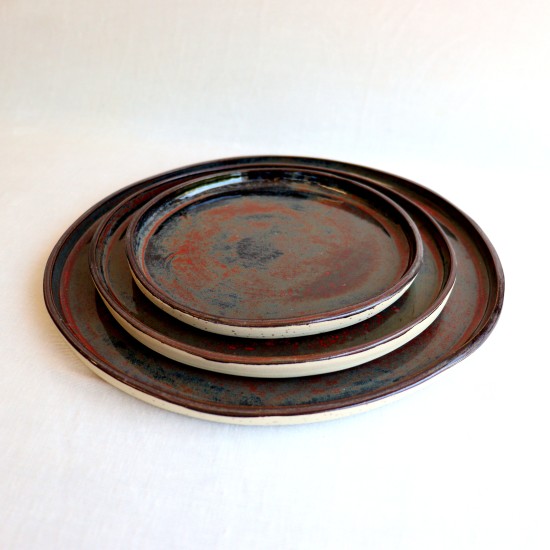 Deep Jasper ceramic plate 