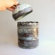 Winter scene ceramic vessel
