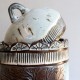 Winter scene ceramic vessel