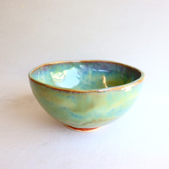 Wasabi Drip ceramic bowl